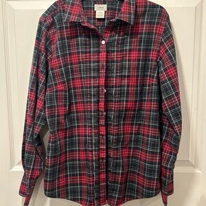 L.L. Bean Women’s Red and Black Plaid Shirt